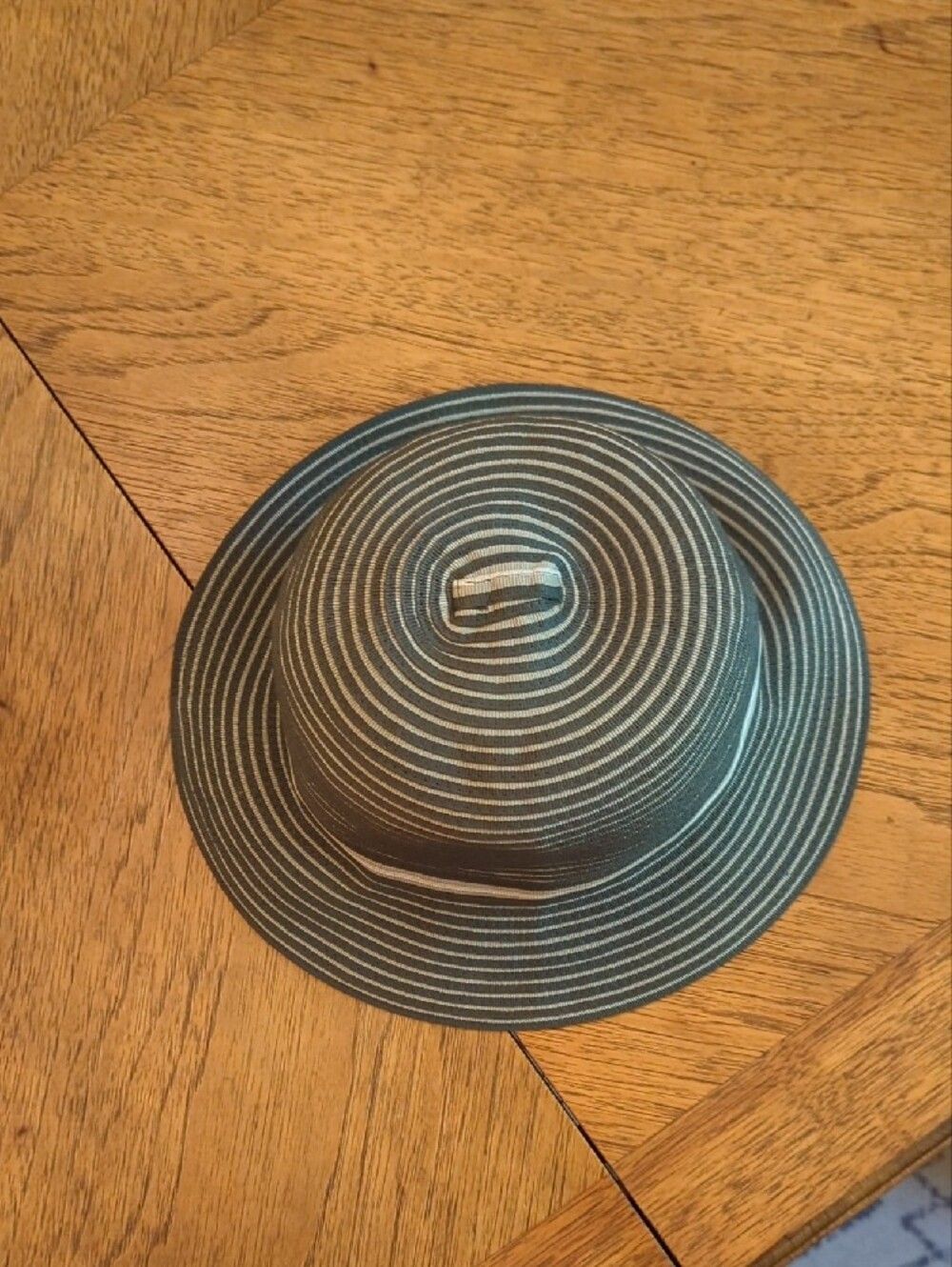 Woolrich Striped Cloche Bucket Hat Downton Abbey Dark Academia Eclectic Grandpa - Picture 5 of 7